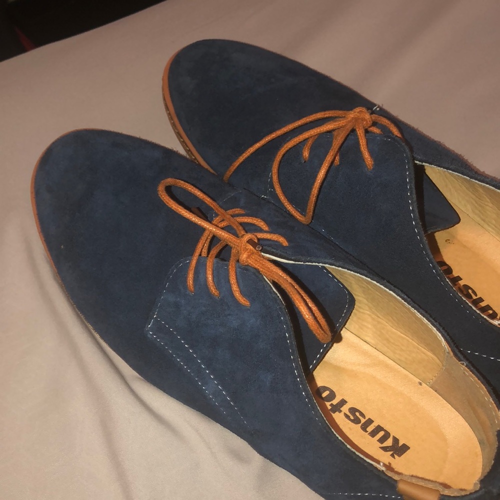 Blue church shoes